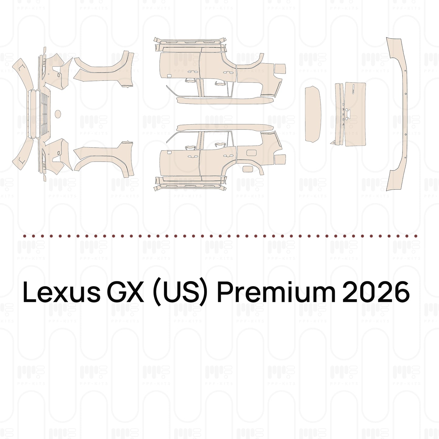 PPF prédécoupé Lexus GX (US) Premium 2026