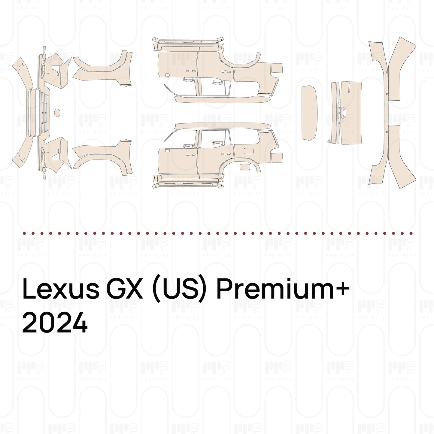 PPF prédécoupé Lexus GX (US) Premium+ 2024