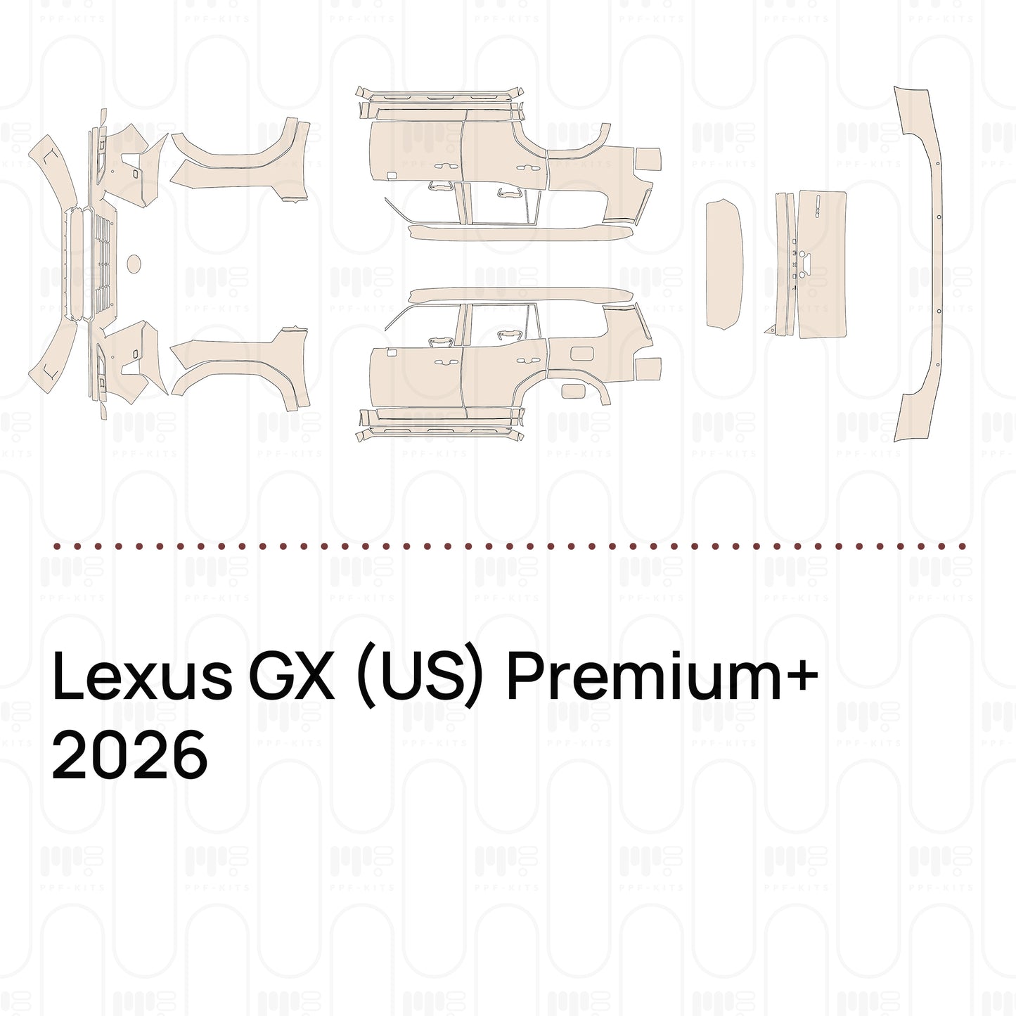 PPF prédécoupé Lexus GX (US) Premium+ 2026