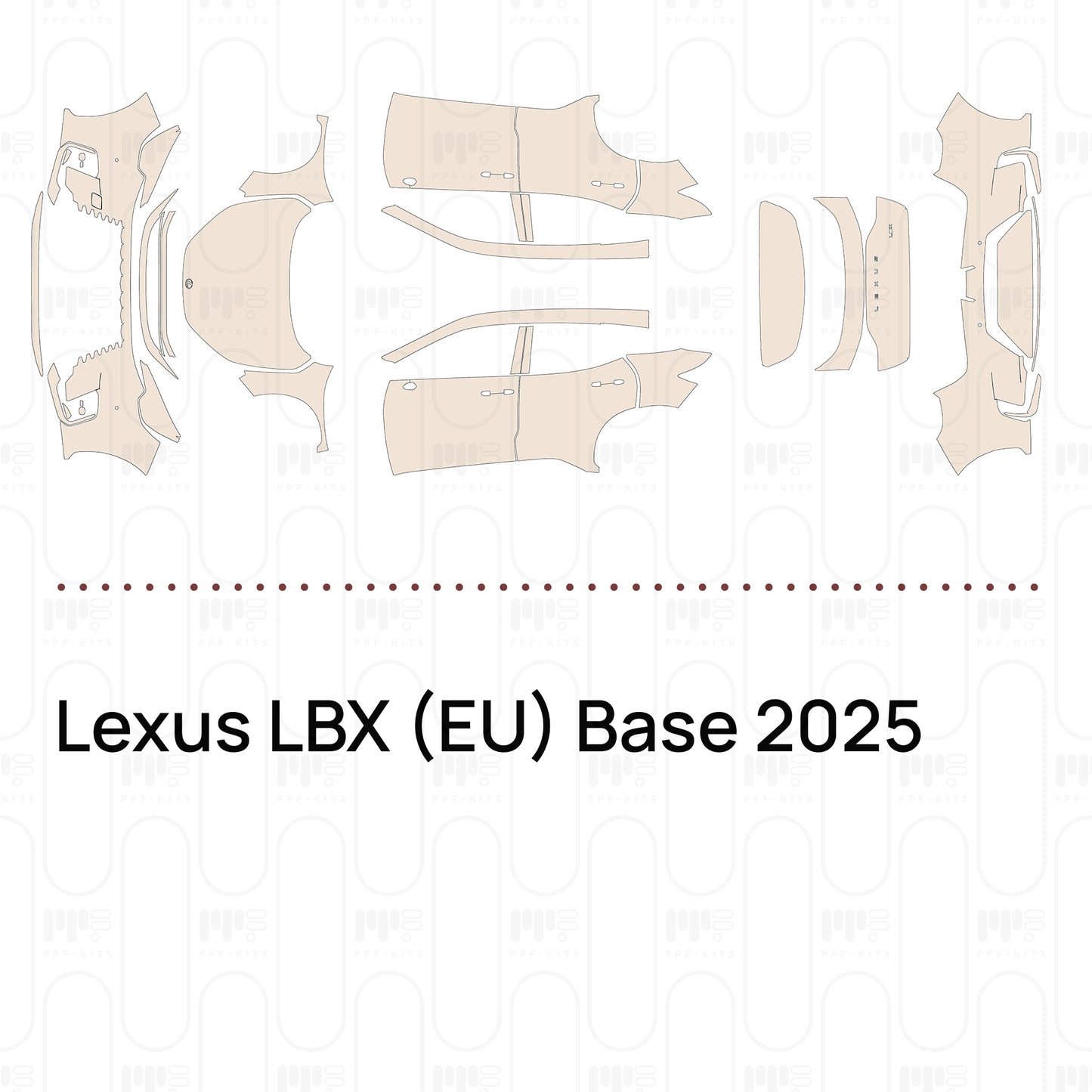 PPF prédécoupé Lexus LBX (EU) Base 2025