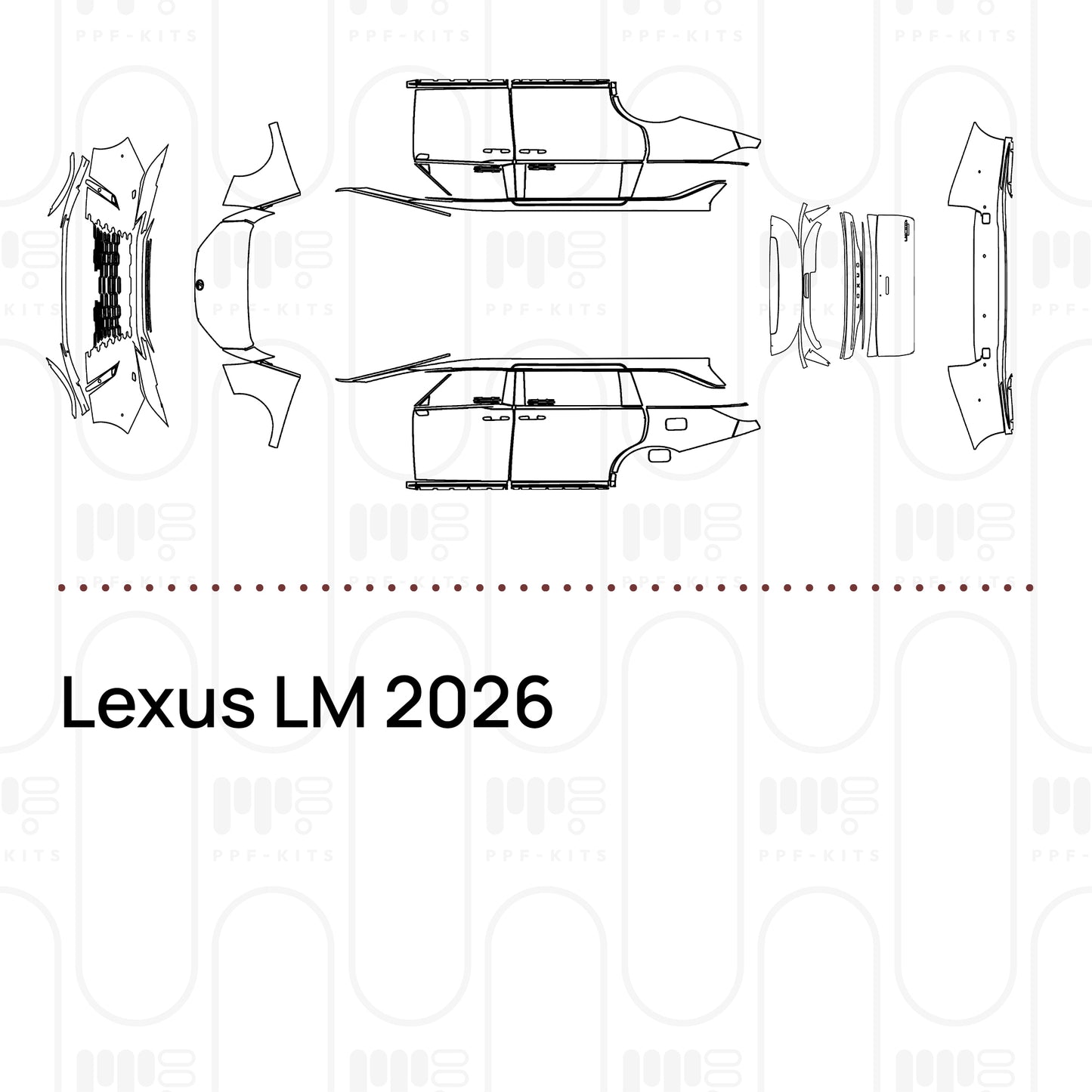 PPF prédécoupé Lexus LM 2026