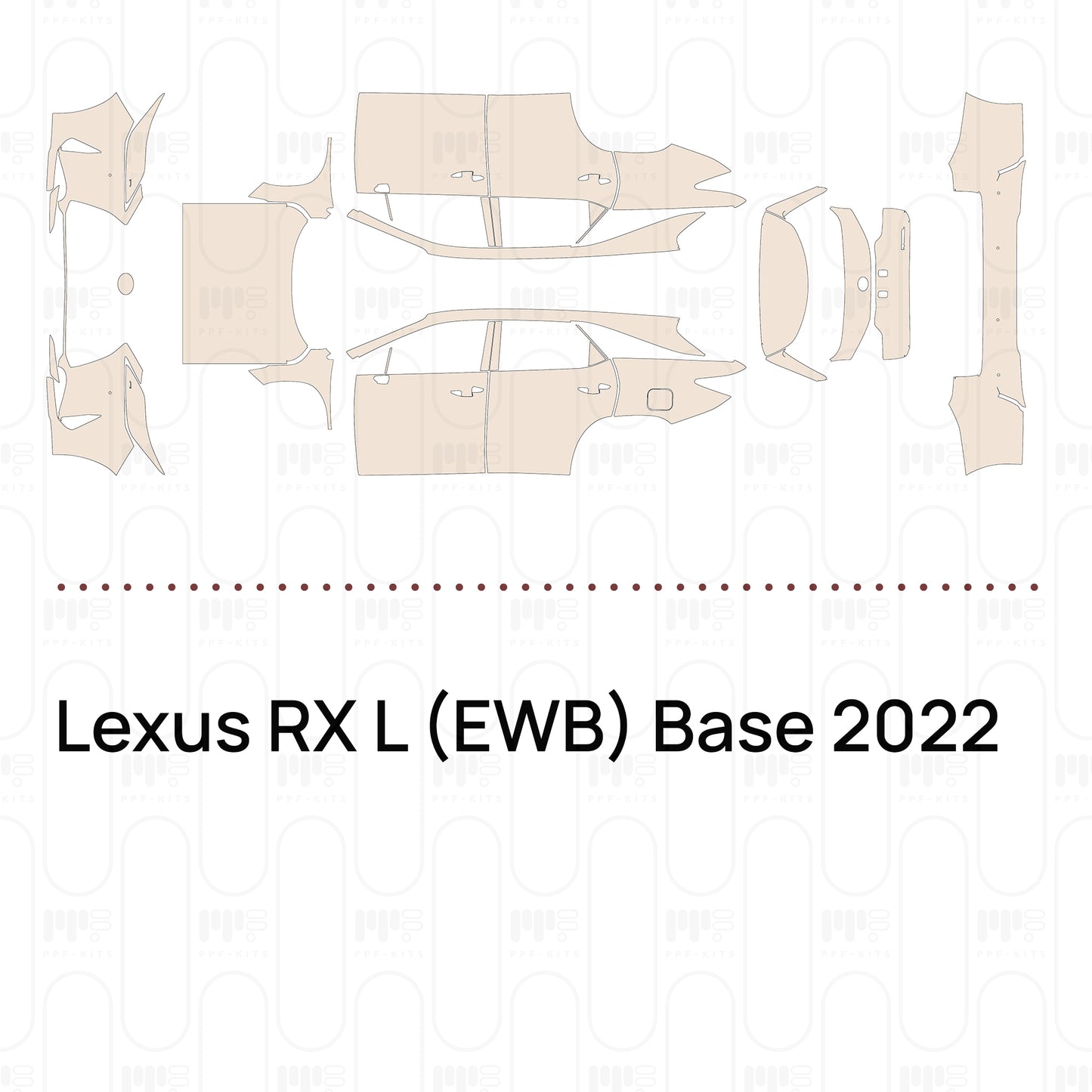 PPF prédécoupé Lexus RX L (EWB) Base 2022