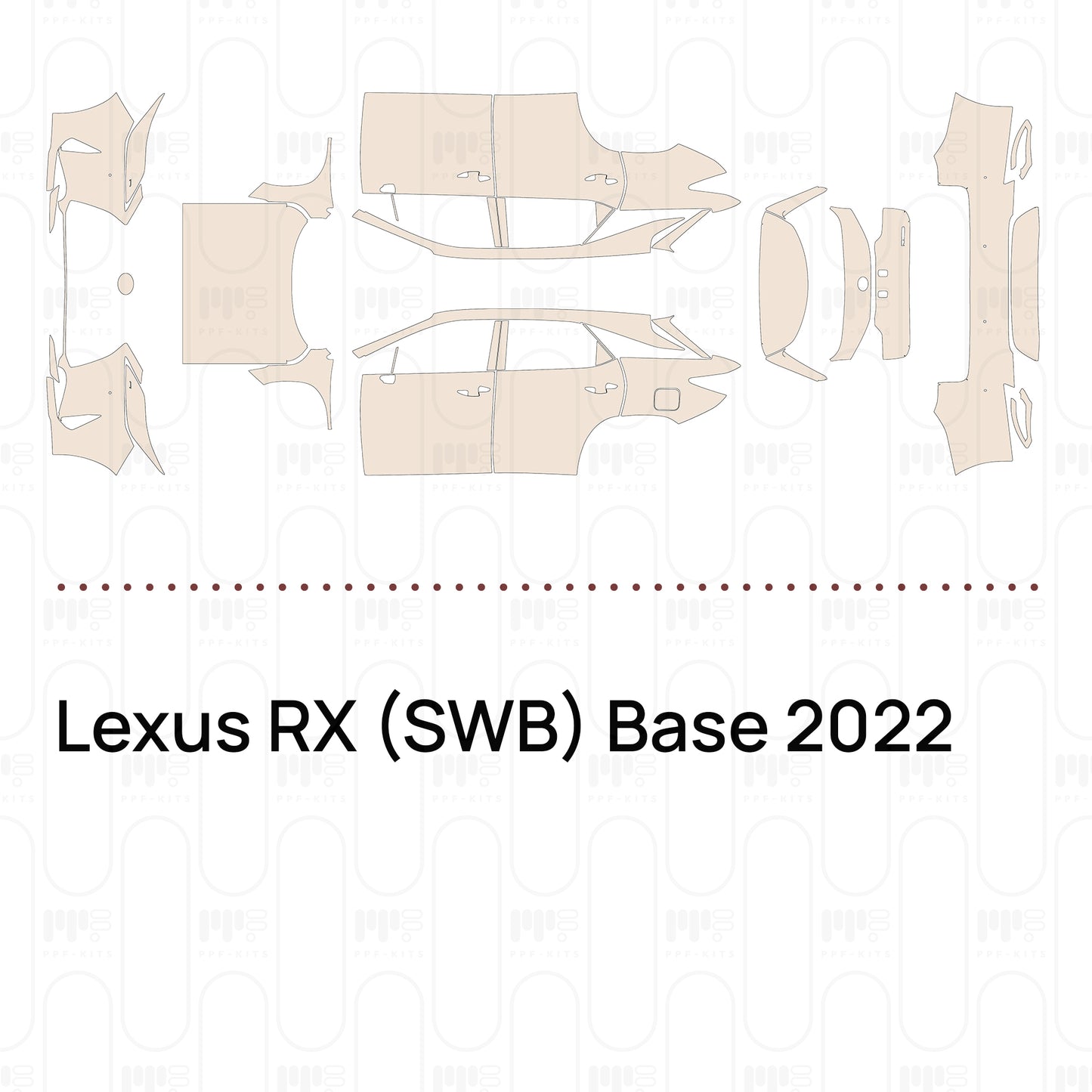 PPF prédécoupé Lexus RX (SWB) Base 2022