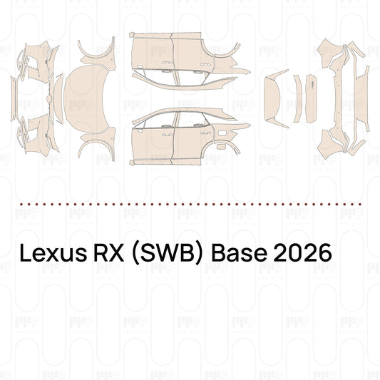 PPF prédécoupé Lexus RX (SWB) Base 2026