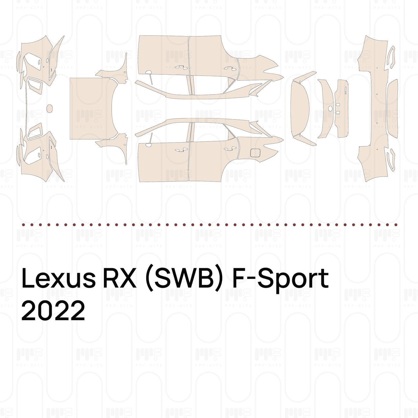 PPF prédécoupé Lexus RX (SWB) F-Sport 2022