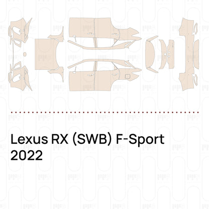 PPF prédécoupé Lexus RX (SWB) F-Sport 2022