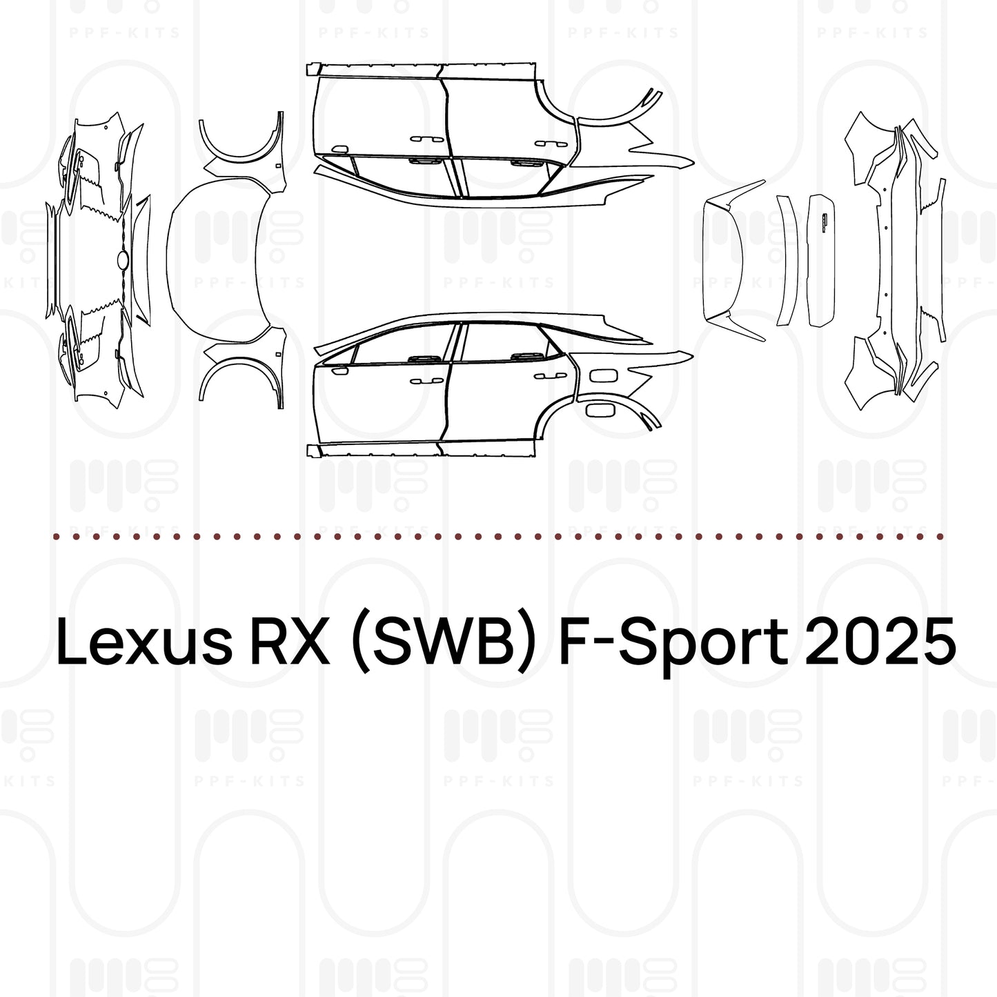 PPF prédécoupé Lexus RX (SWB) F-Sport 2025
