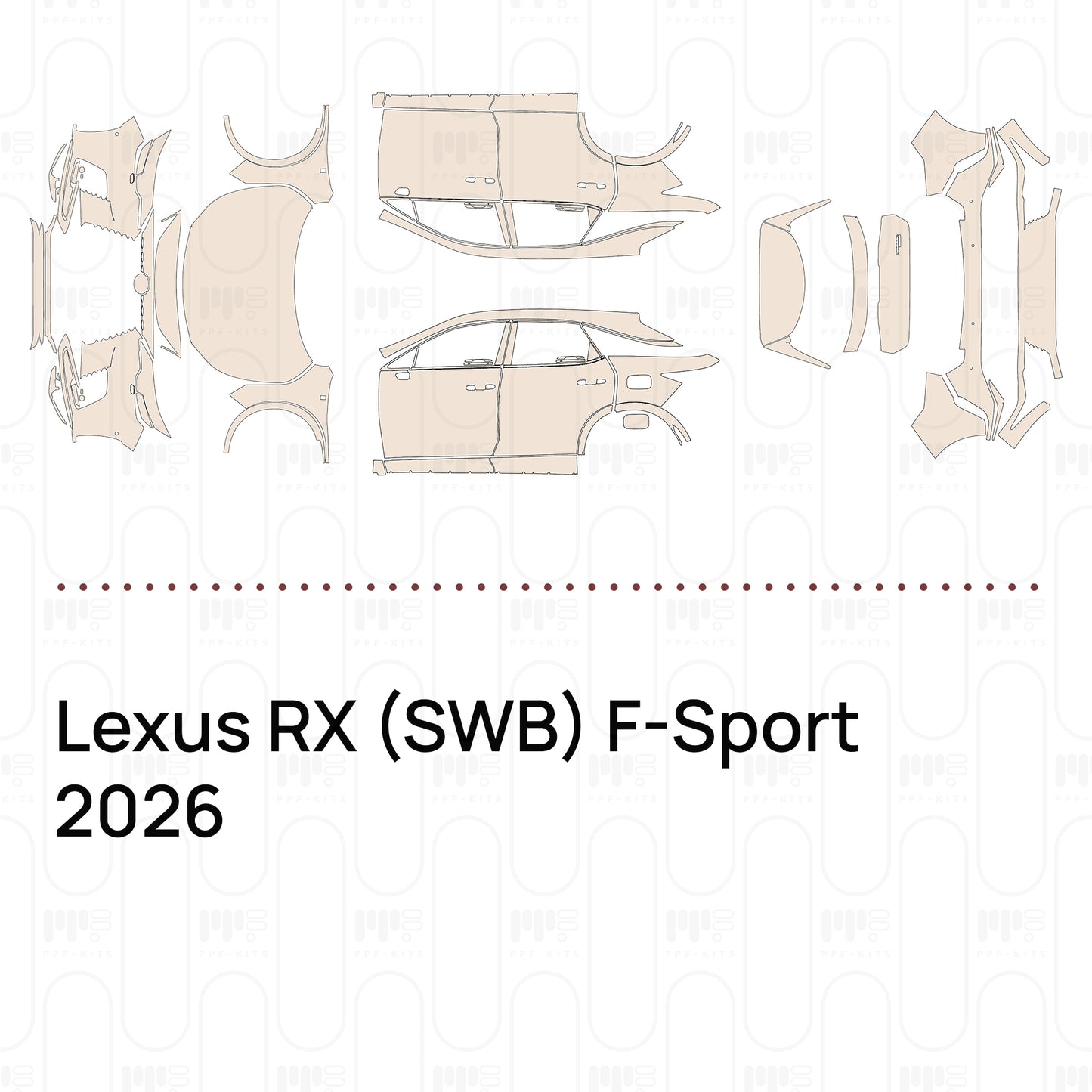 PPF prédécoupé Lexus RX (SWB) F-Sport 2026