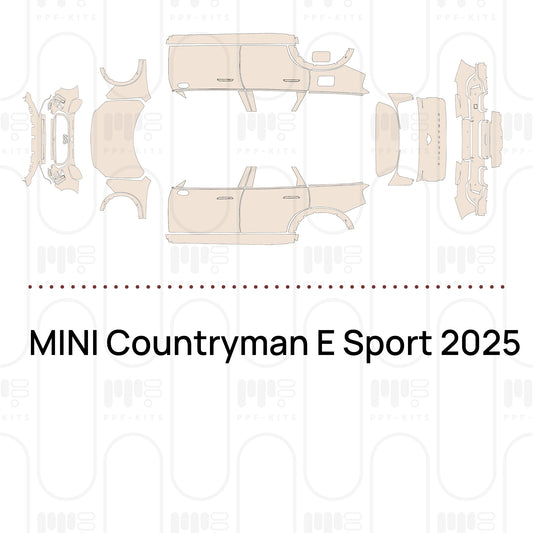 MINI Countryman E Sport 2025 – Film de protection PPF prédécoupé