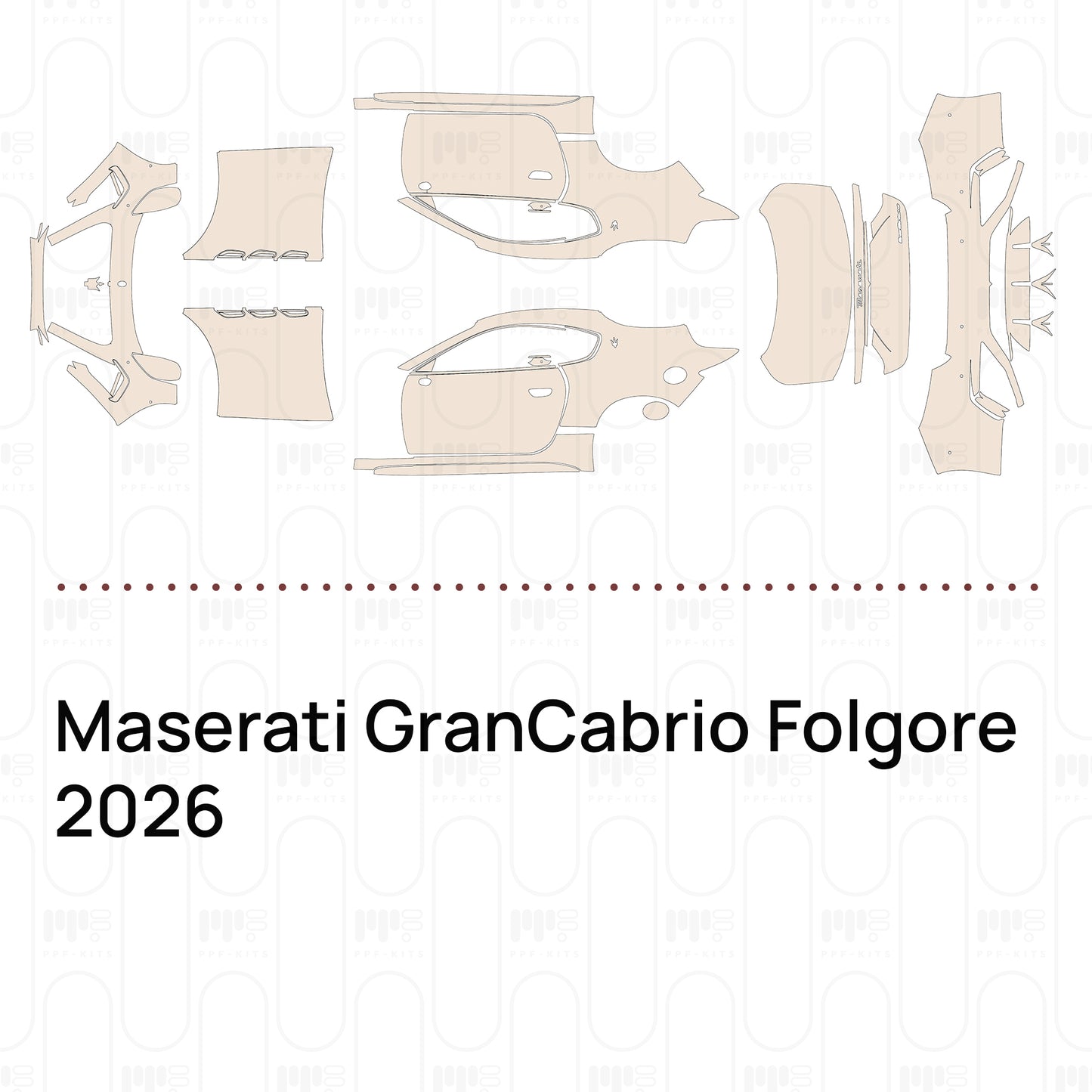 PPF prédécoupé Maserati GranCabrio Folgore 2026