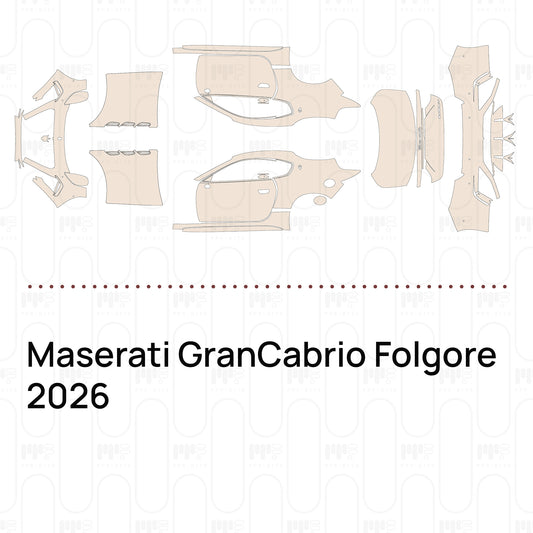 PPF prédécoupé Maserati GranCabrio Folgore 2026