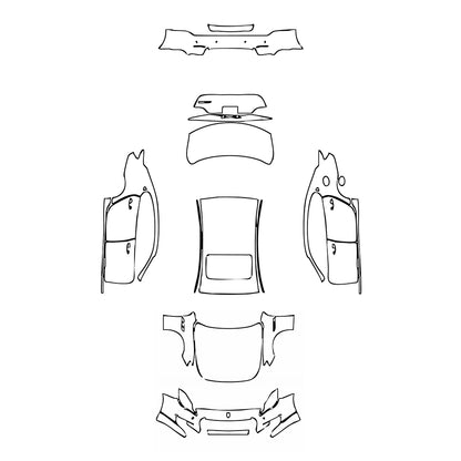 Pre-Cut PPF Maserati Quattroporte Quattroporte Base 2015 - PPF-Kits