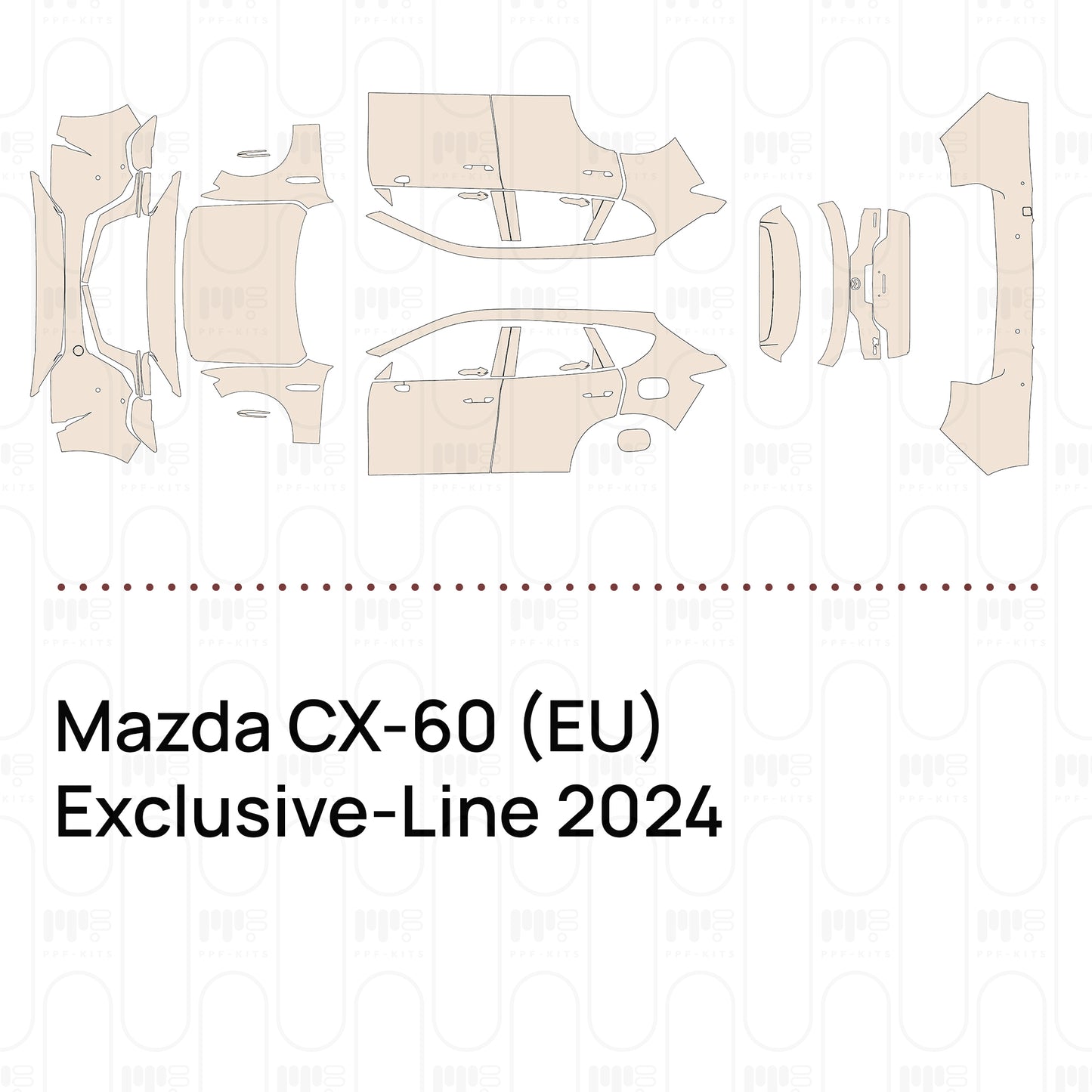 PPF prédécoupé Mazda CX-60 (EU) Exclusive-Line 2024