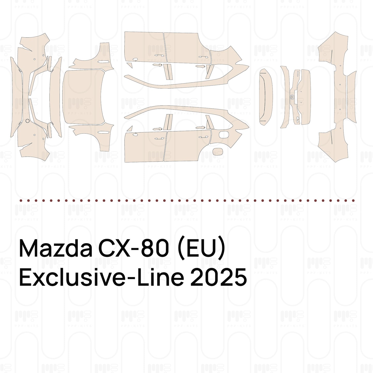 PPF prédécoupé Mazda CX-80 (EU) Exclusive-Line 2025