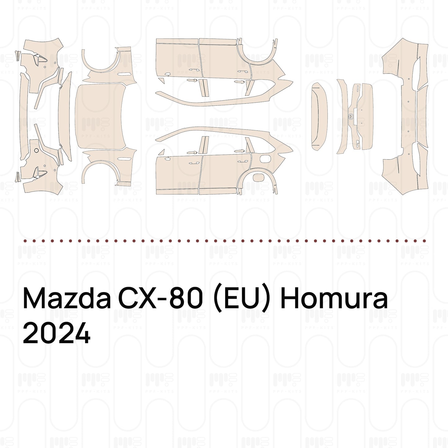 PPF prédécoupé Mazda CX-80 (EU) Homura 2024