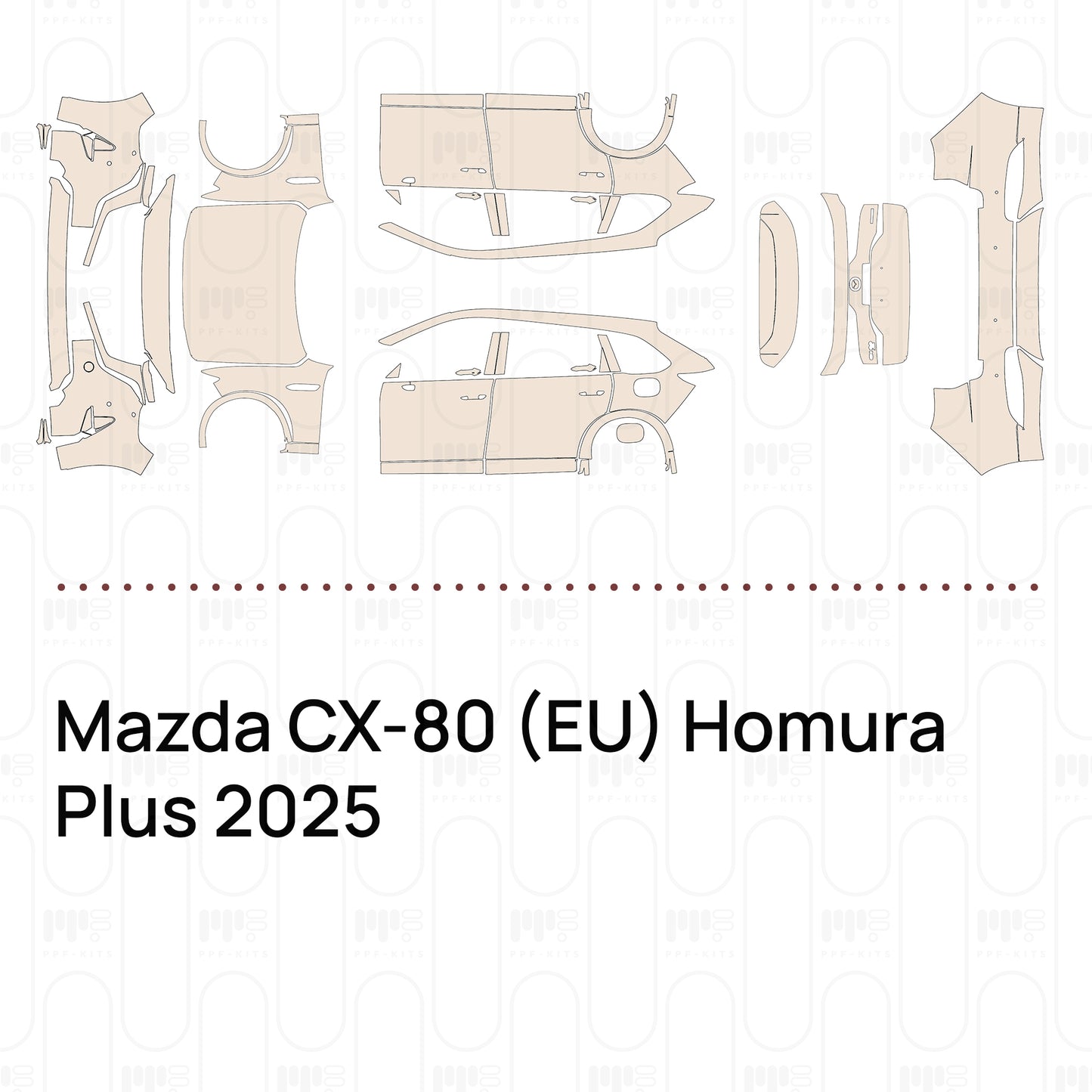 PPF prédécoupé Mazda CX-80 (EU) Homura Plus 2025