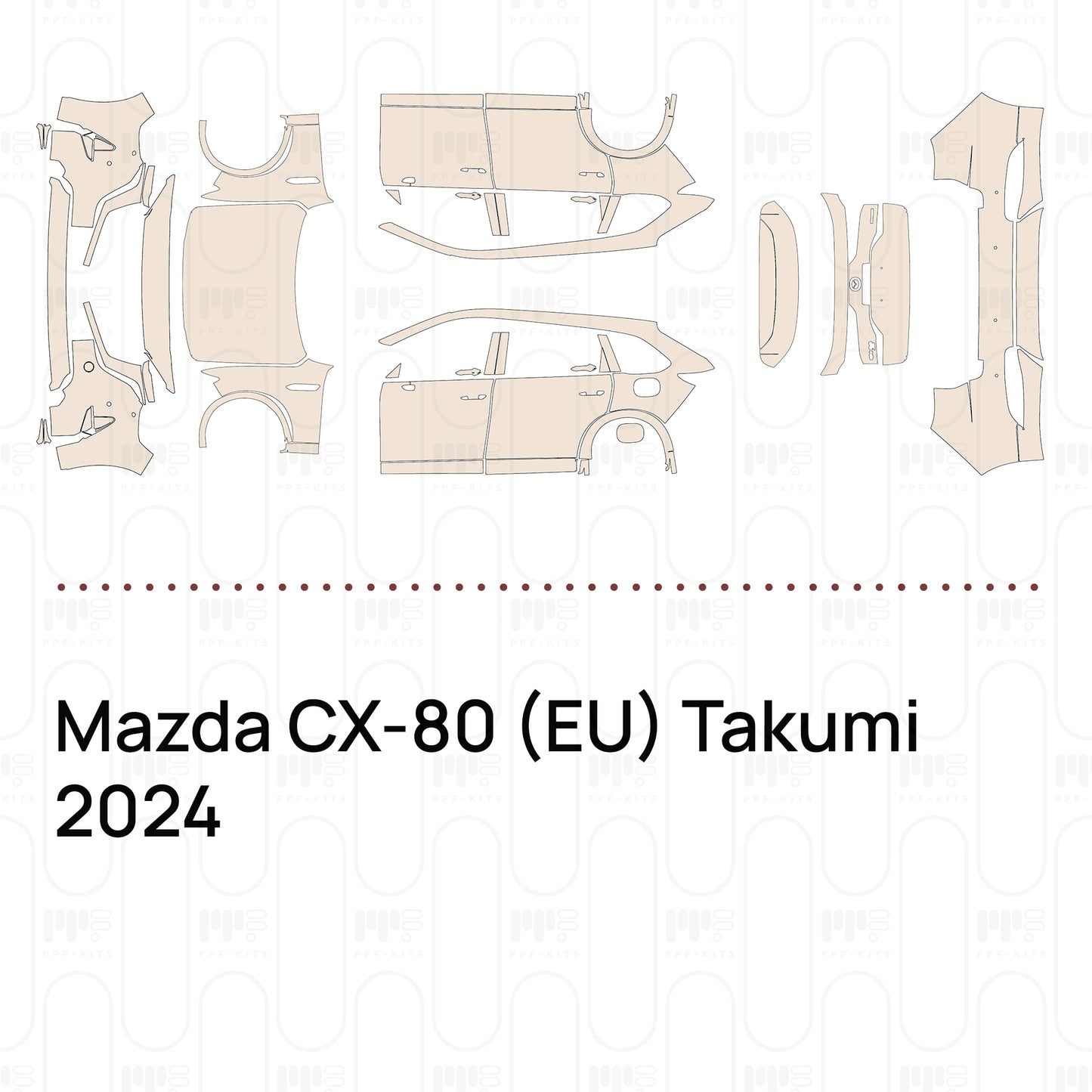 PPF prédécoupé Mazda CX-80 (EU) Takumi 2024