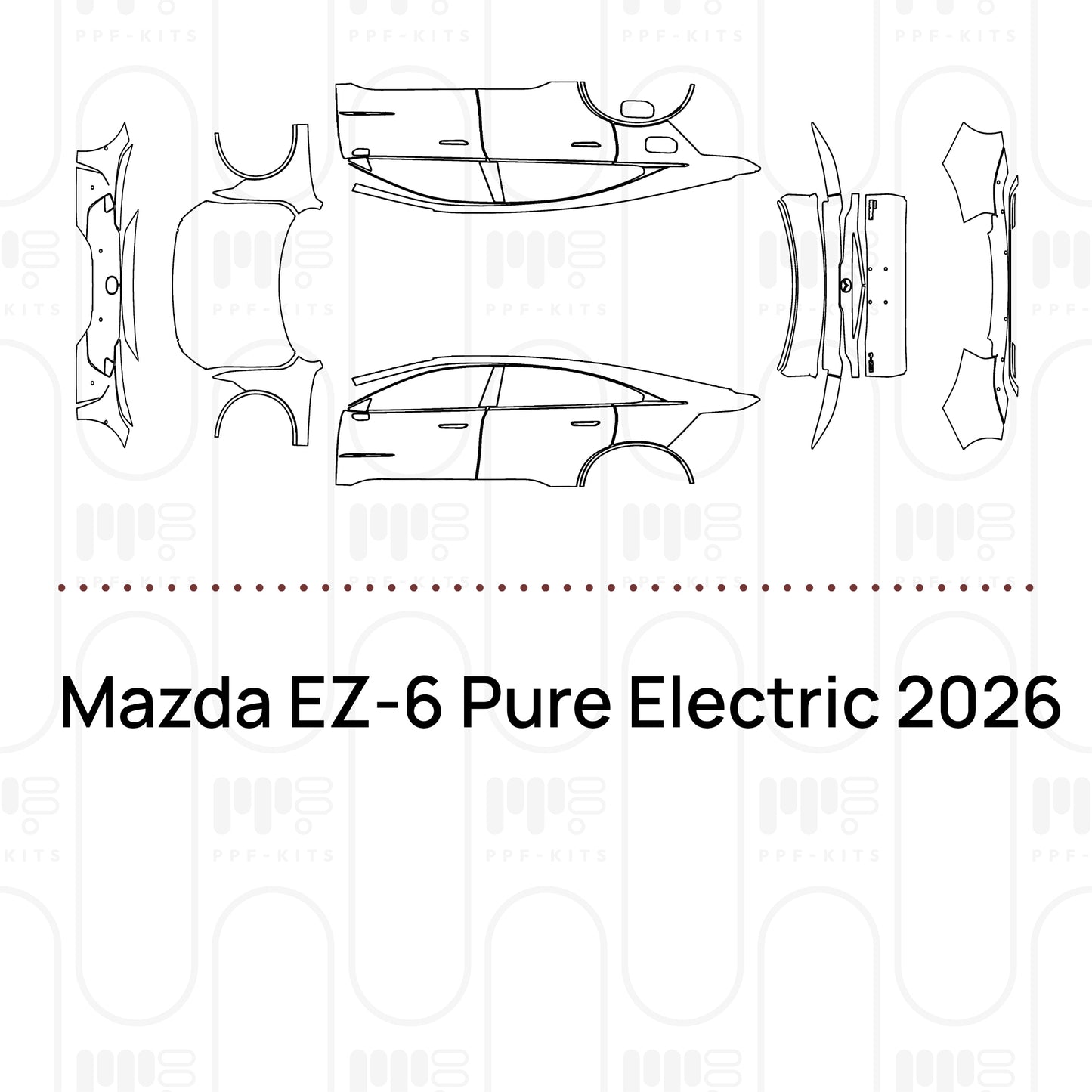 PPF prédécoupé Mazda EZ-6 Pure Electric 2026