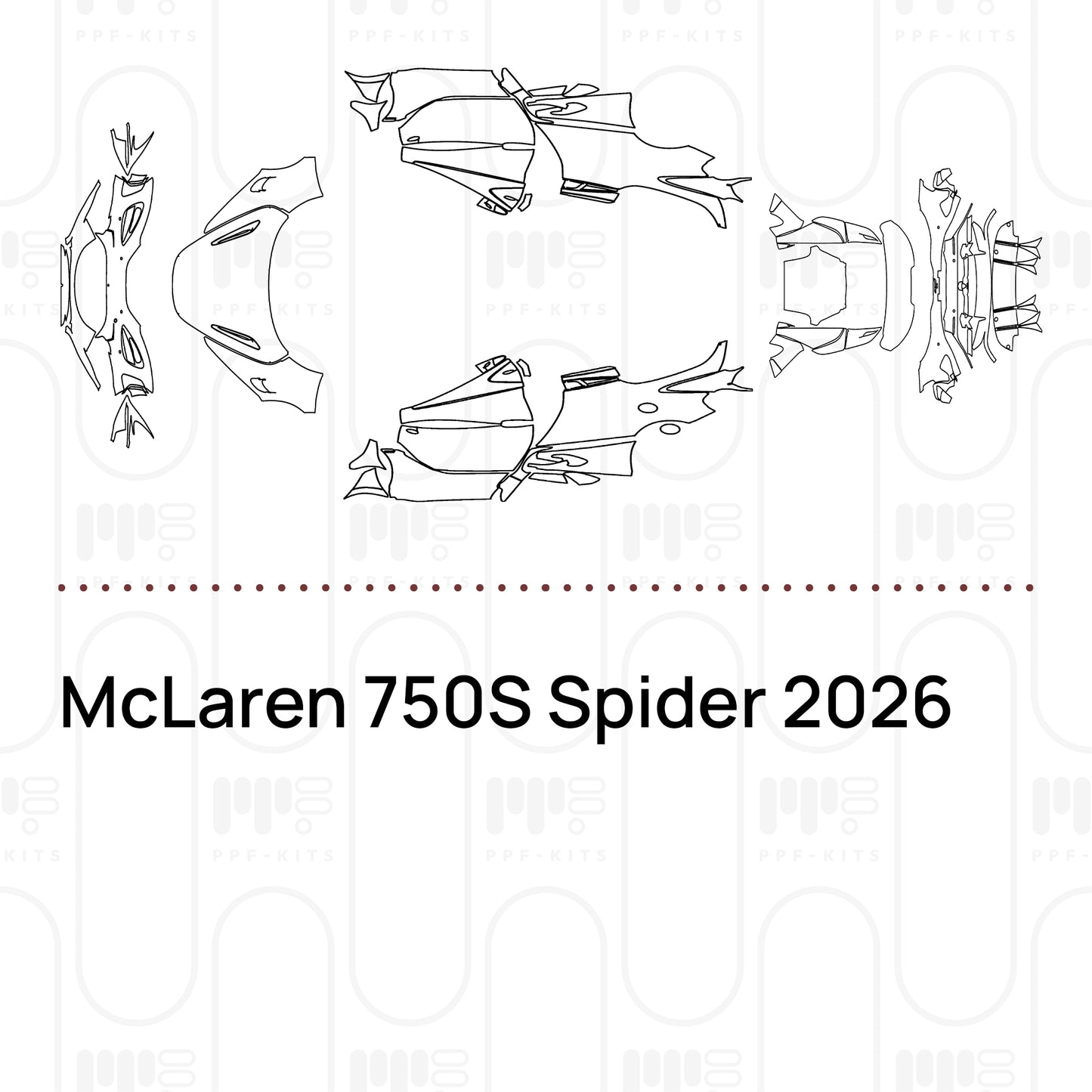 PPF prédécoupé McLaren 750S Spider 2026