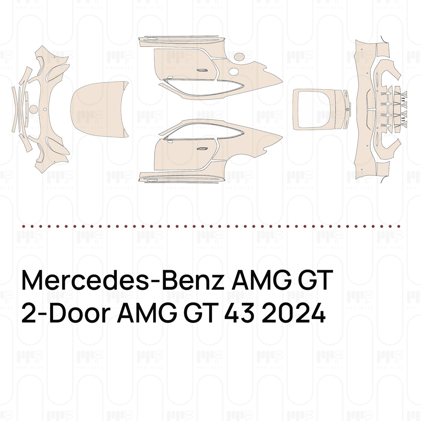 PPF prédécoupé Mercedes-Benz AMG GT 2-Door AMG GT 43 2024