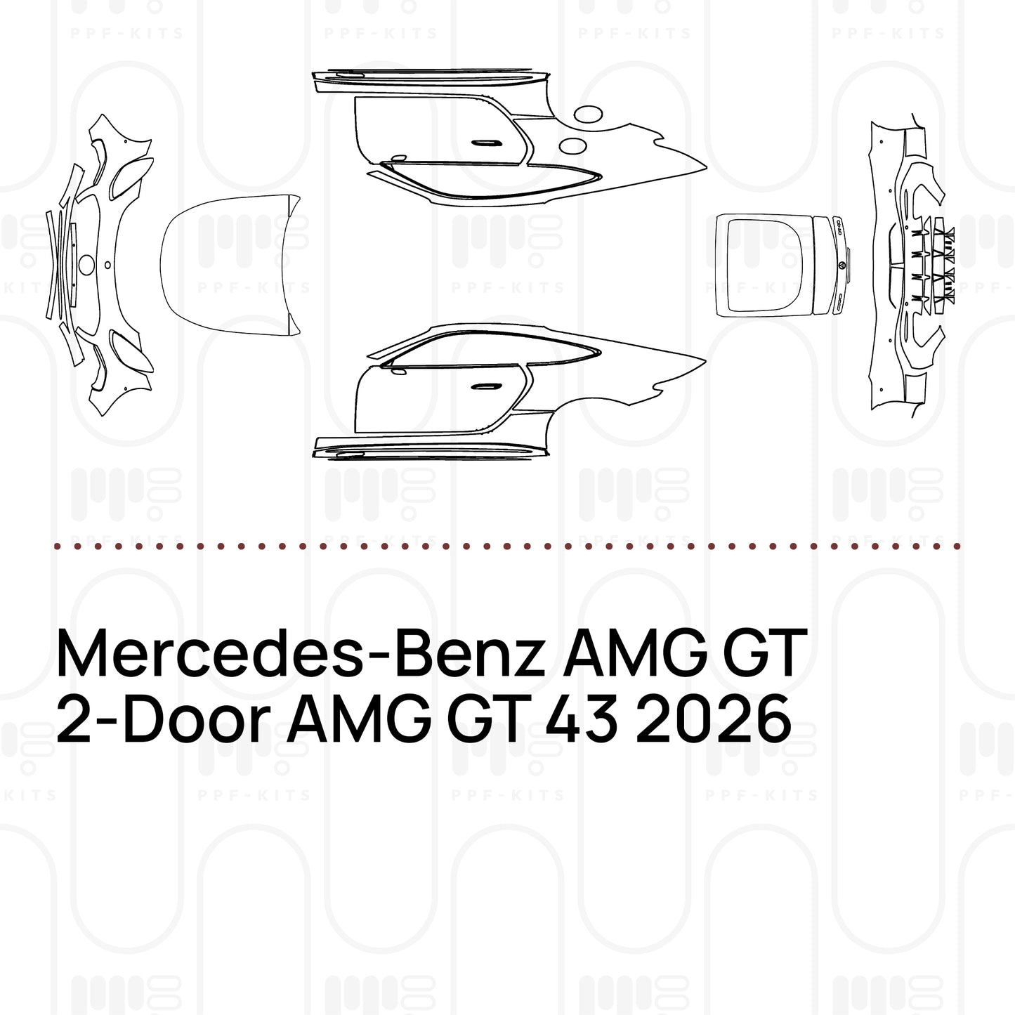 PPF prédécoupé Mercedes-Benz AMG GT 2-Door AMG GT 43 2026