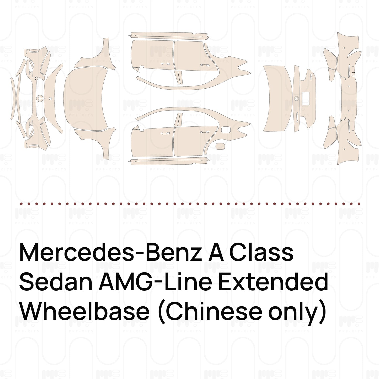 PPF prédécoupé Mercedes-Benz A Class Sedan AMG-Line Extended Wheelbase (Chinese only) 2022