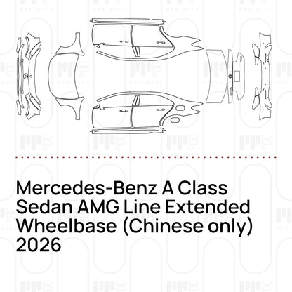 PPF prédécoupé Mercedes-Benz A Class Sedan AMG Line Extended Wheelbase (Chinese only) 2026