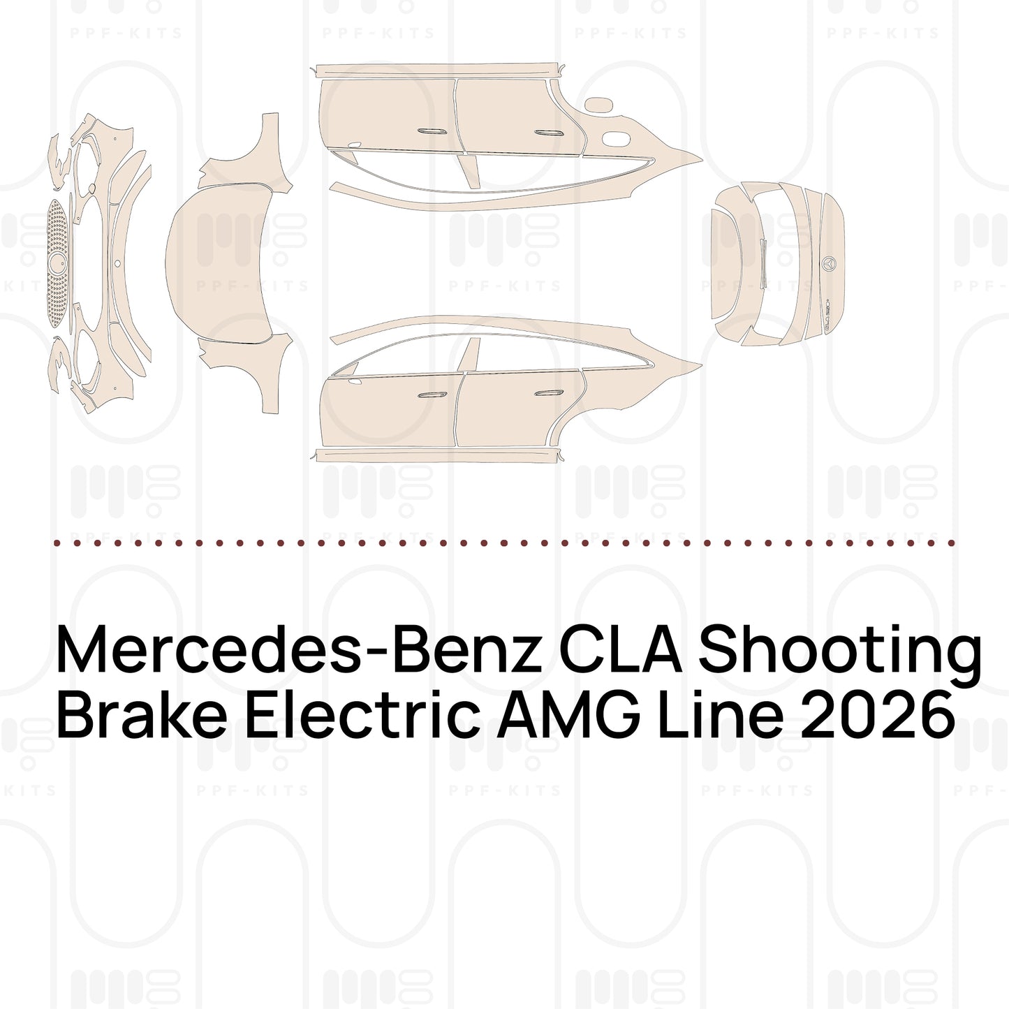 PPF prédécoupé Mercedes-Benz CLA Shooting Brake Electric AMG Line 2026