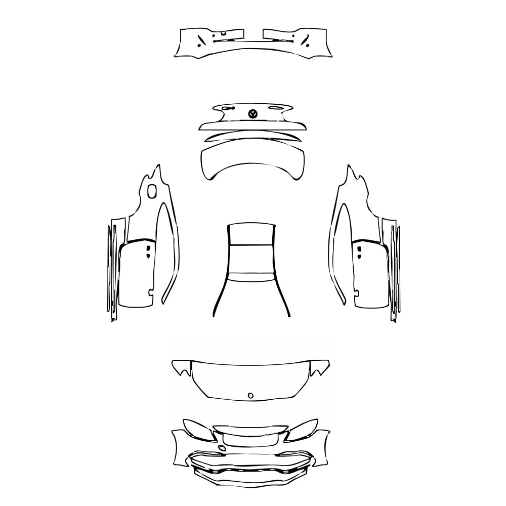 Pre-Cut PPF Mercedes-Benz C Class Coupe AMG C63 S 2022 - PPF-Kits