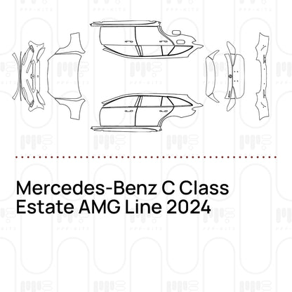 PPF prédécoupé Mercedes-Benz C Class Estate AMG Line 2024