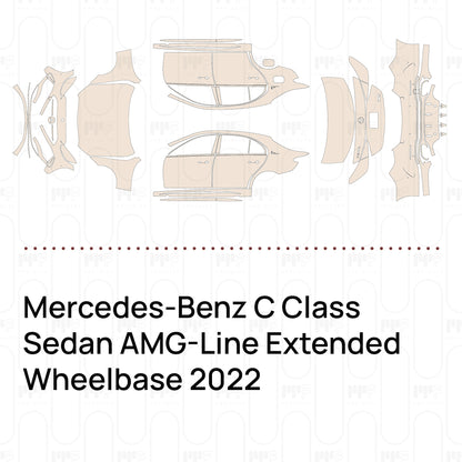 PPF prédécoupé Mercedes-Benz C Class Sedan AMG-Line Extended Wheelbase 2022