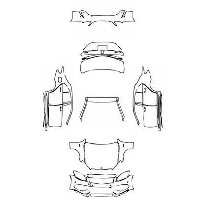 Pre-Cut PPF Mercedes-Benz C Class Sedan AMG C43 2017 - PPF-Kits
