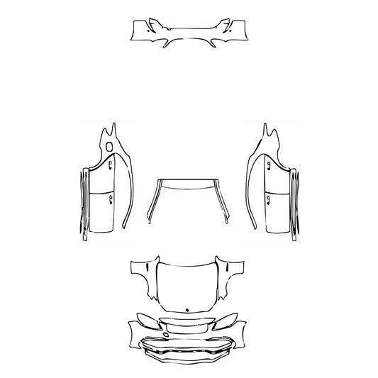 Pre-Cut PPF Mercedes-Benz C Class Sedan AMG C63 S 2015 - PPF-Kits