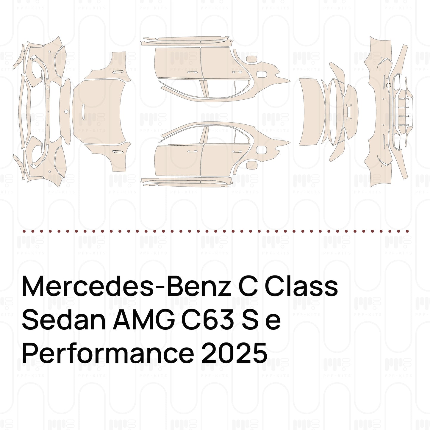 PPF prédécoupé Mercedes-Benz C Class Sedan AMG C63 S e Performance 2025