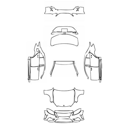 Pre-Cut PPF Mercedes-Benz C Class Sedan AMG Line Extended Wheelbase 2020 - PPF-Kits