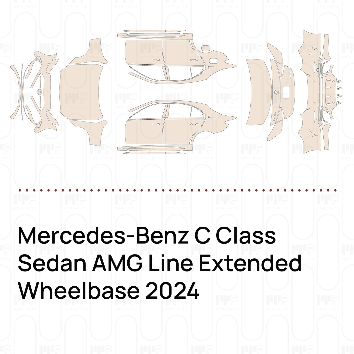 PPF prédécoupé Mercedes-Benz C Class Sedan AMG Line Extended Wheelbase 2024
