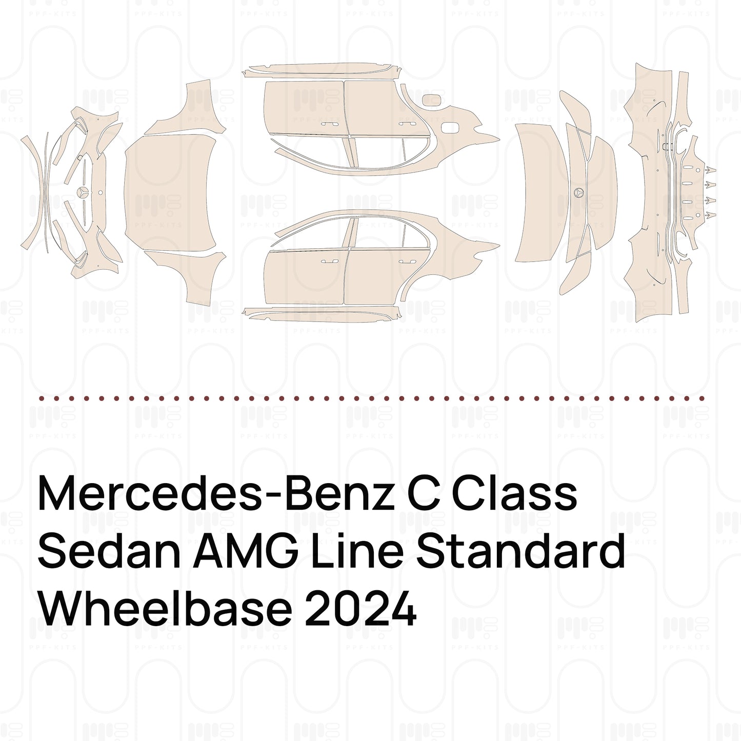 PPF prédécoupé Mercedes-Benz C Class Sedan AMG Line Standard Wheelbase 2024