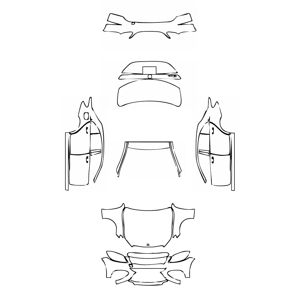 Pre-Cut PPF Mercedes-Benz C Class Sedan Base Extended Wheelbase 2016 - PPF-Kits
