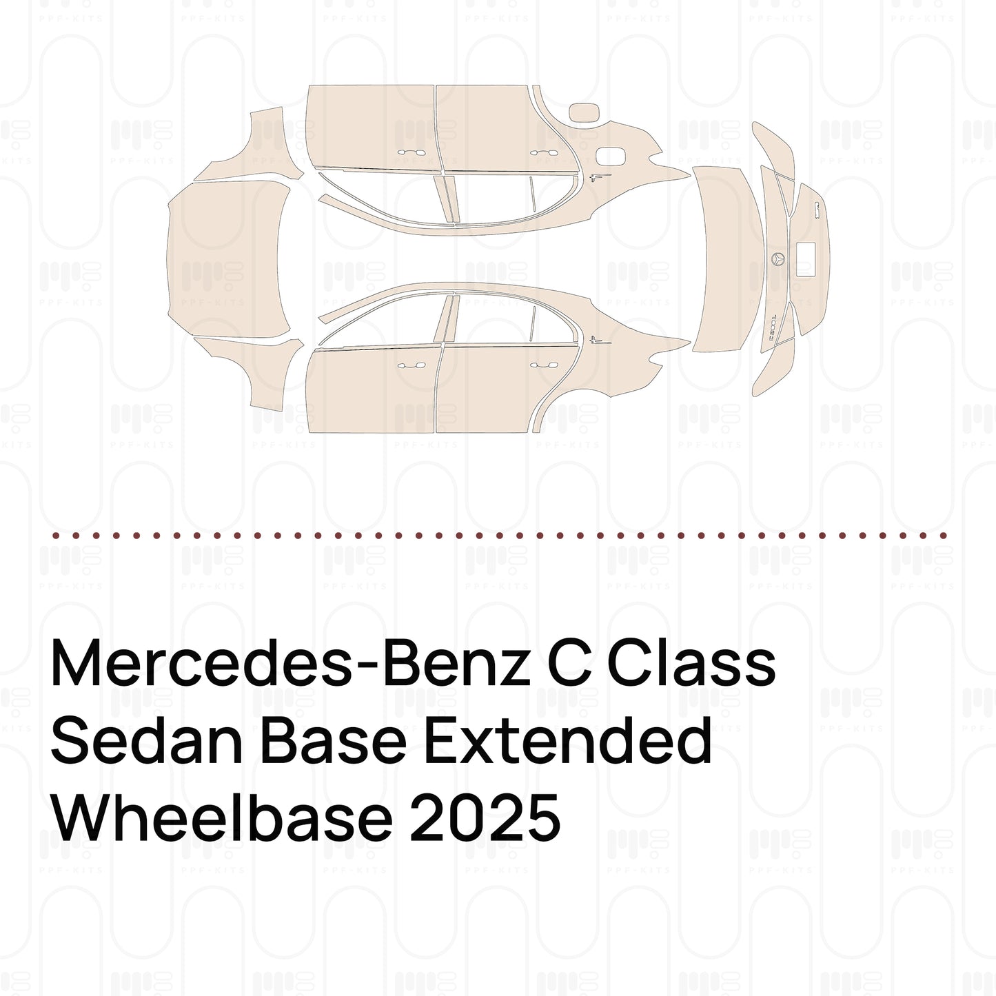 PPF prédécoupé Mercedes-Benz C Class Sedan Base Extended Wheelbase 2025