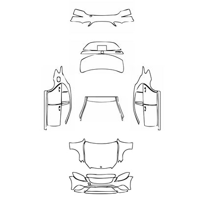 Pre-Cut PPF Mercedes-Benz C Class Sedan Base Standard Wheelbase 2019 - PPF-Kits