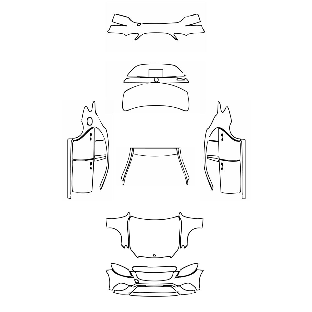 Pre-Cut PPF Mercedes-Benz C Class Sedan Base Standard Wheelbase 2021 - PPF-Kits
