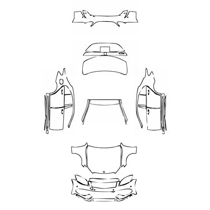 Pre-Cut PPF Mercedes-Benz C Class Sedan Sport Standard Wheelbase 2018 - PPF-Kits