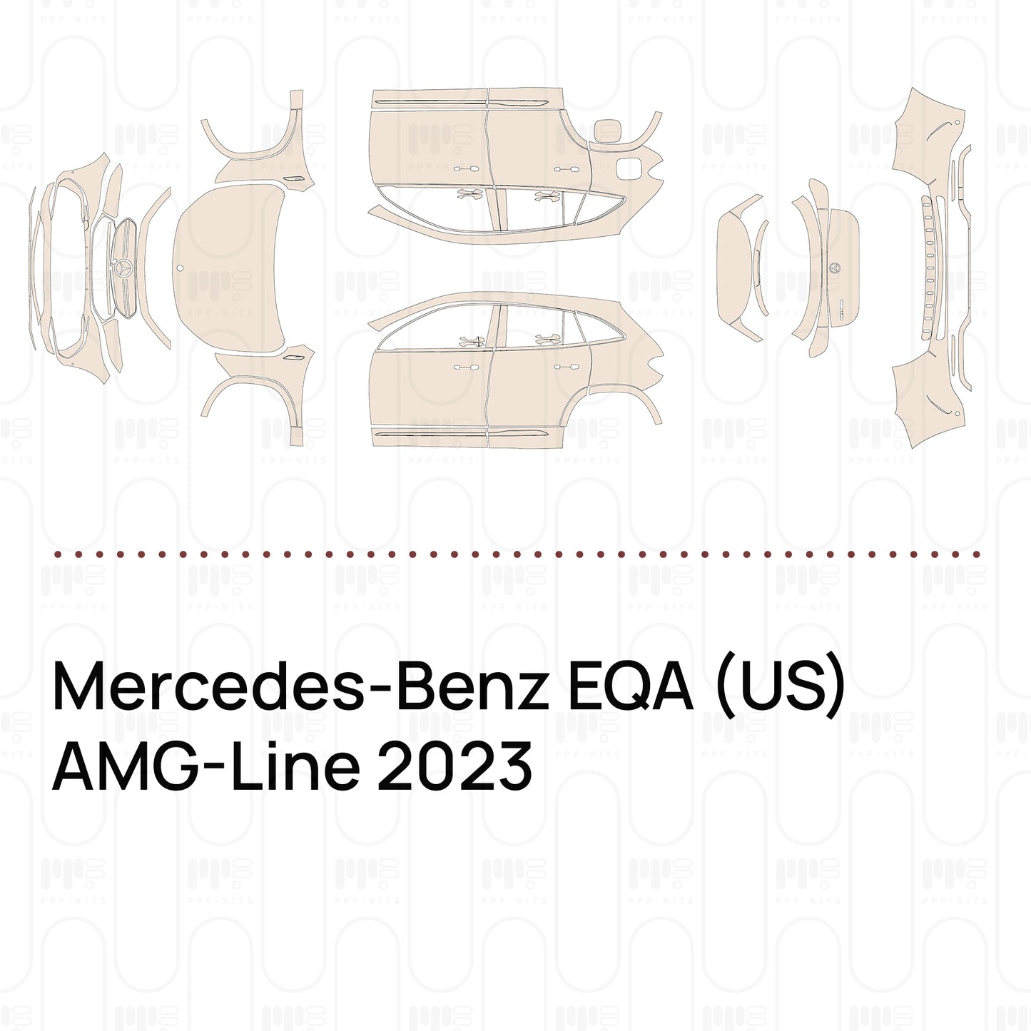 PPF prédécoupé Mercedes-Benz EQA (US) AMG-Line 2023
