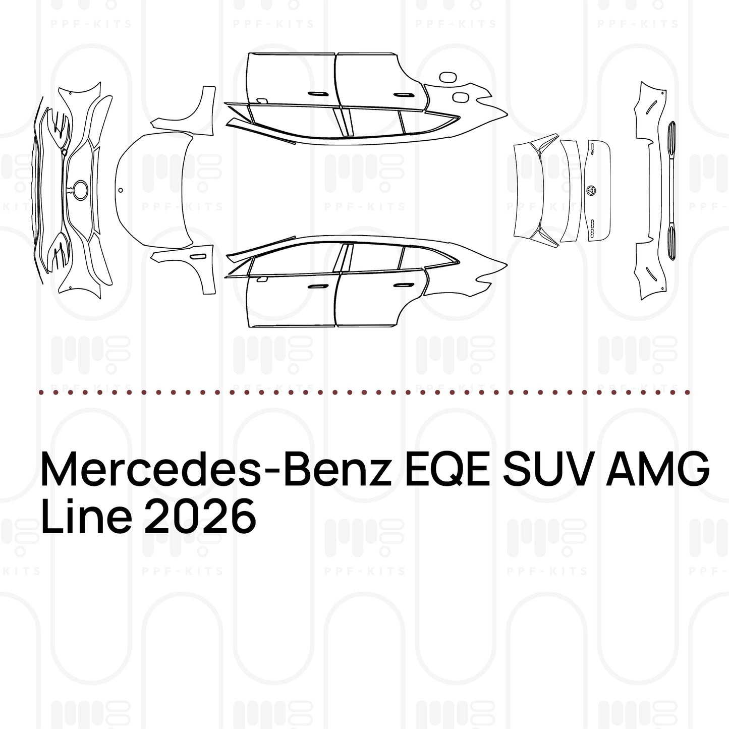 PPF prédécoupé Mercedes-Benz EQE SUV AMG Line 2026