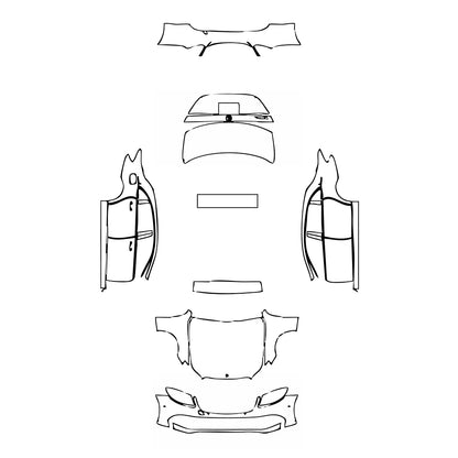 Pre-Cut PPF Mercedes-Benz E Class Sedan Luxury Extended Wheelbase 2018 - PPF-Kits