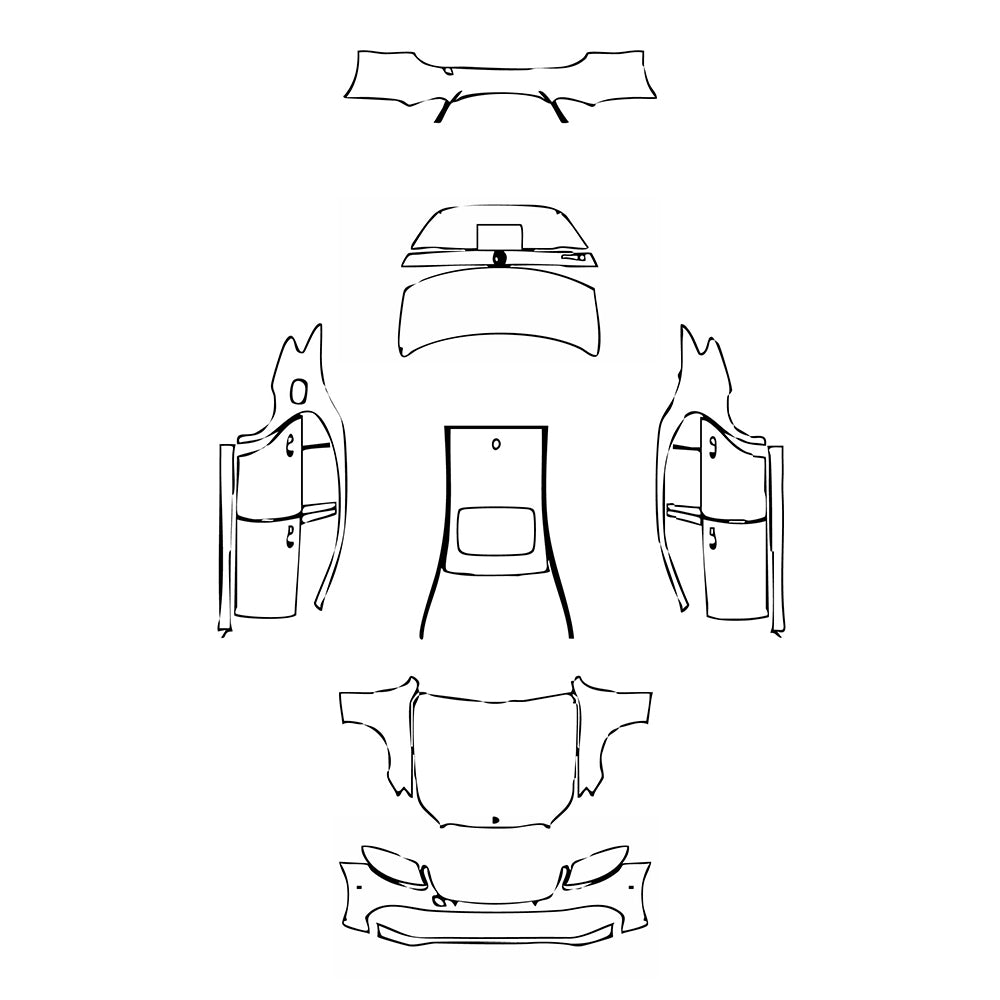 Pre-Cut PPF Mercedes-Benz E Class Sedan Luxury Standard Wheelbase 2018 - PPF-Kits