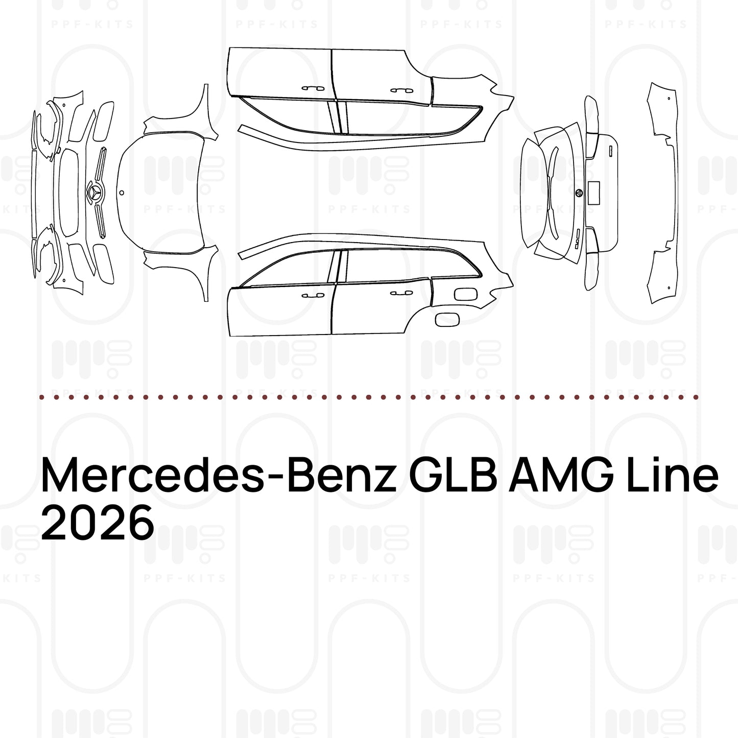 PPF prédécoupé Mercedes-Benz GLB AMG Line 2026