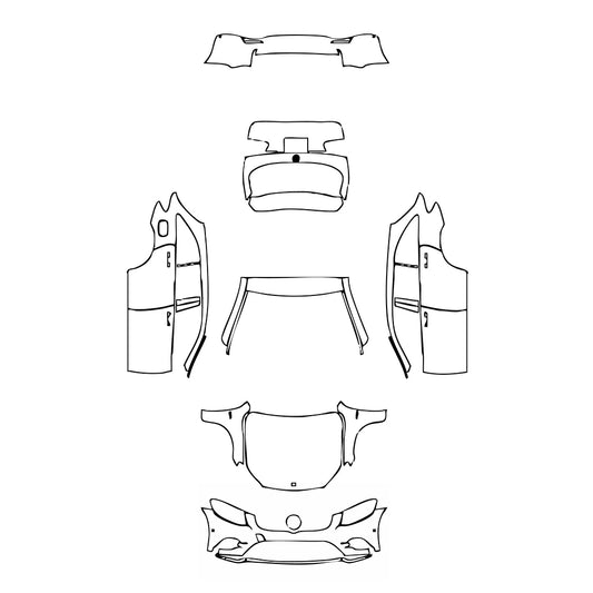 Pre-Cut PPF Mercedes-Benz GLC SUV AMG GLC43 2019 - PPF-Kits