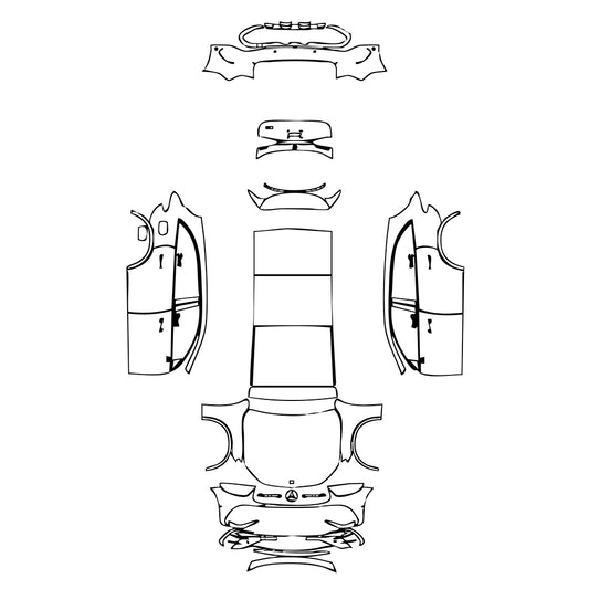Pre-Cut PPF Mercedes-Benz GLC SUV Extended Wheelbase (GLC L) AMG Line 2024 - PPF-Kits