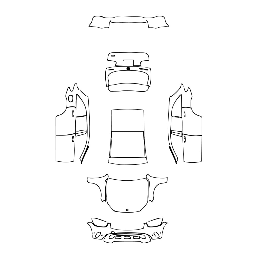 Pre-Cut PPF Mercedes-Benz GLC SUV Extended Wheelbase (GLC L) Base 2022 - PPF-Kits